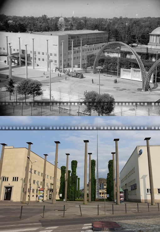 Plakat filmu Spacer śladami Wielkiego Mistrza! Wrocław w filmowym kadrze „Popiołu i diamentu” Andrzeja Wajdy
