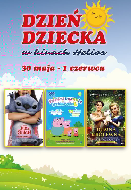 Plakat filmu Dzień Dziecka w kinach Helios Magnolia Park i Aleja Bielany 30.05 – 01.06