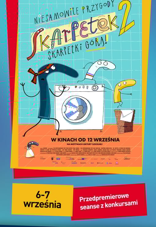 Plakat filmu „Niesamowite przygody skarpetek 2. Skarpetki górą!” – przedpremierowe seanse z konkursami