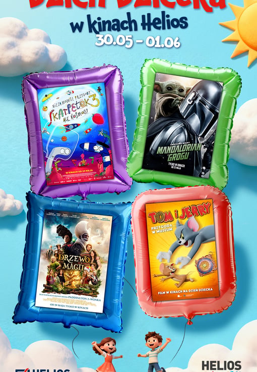 Plakat filmu Dzień Dziecka w kinach Helios Wrocław Magnolia Park i Aleja Bielany 30.05 – 01.06
