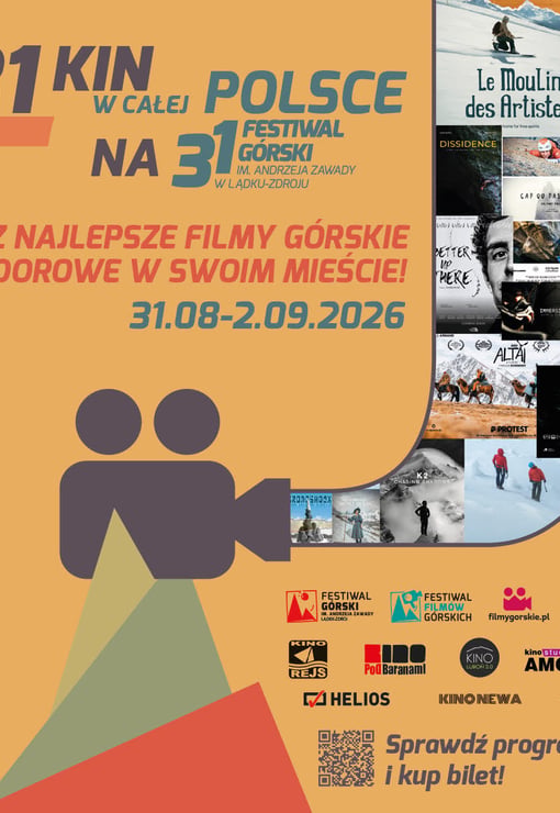 Plakat filmu Festiwal Górski w kinach, czyli najlepsze filmy outdoorowe na wyciągnięcie ręki
