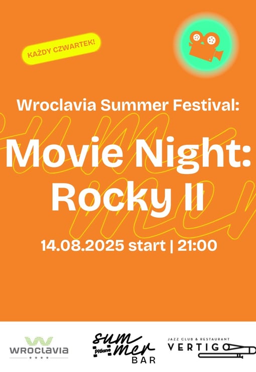 Plakat filmu Movie Night „Rocky II” [Wroclavia Summer Festival]