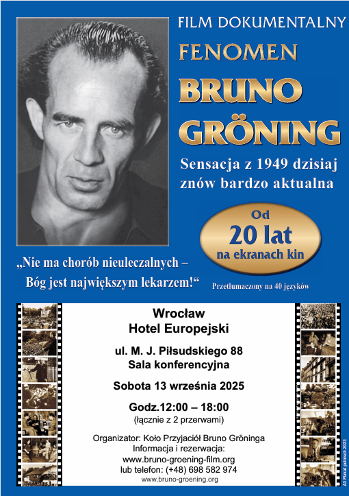 Plakat filmu Film dokumentalny "Fenomen Bruno Gröning"
