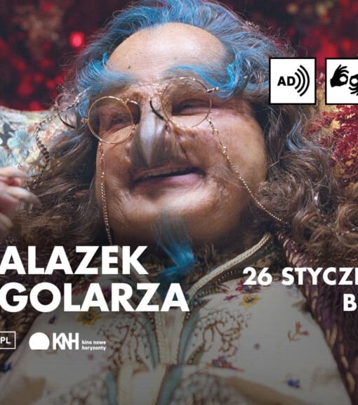 Plakat filmu Adapter - Kino Bez Barier. „Kleks i wynalazek Filipa Golarza” z napisami, AD, PJM i pętlą