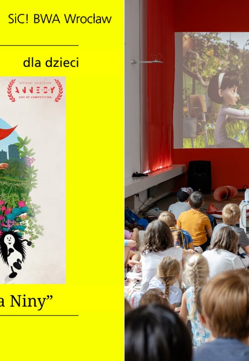Plakat filmu „Wielka przygoda Niny” – Kino KDM dla dzieci