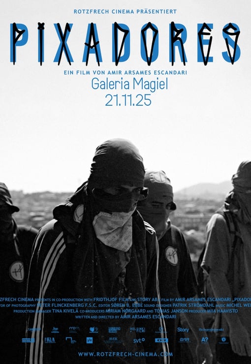 Plakat filmu Film „Pixadores” w Galerii Magiel