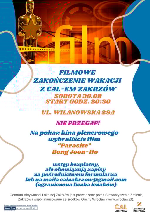 Plakat filmu Filmowe zakończenie wakacji z CALem Zakrzów