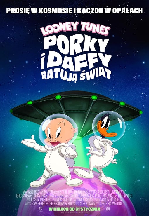 Plakat filmu Looney Tunes: Porky i Daffy ratują świat