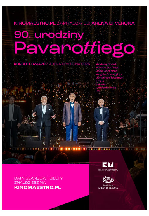 Plakat filmu 90. urodziny Pavarottiego