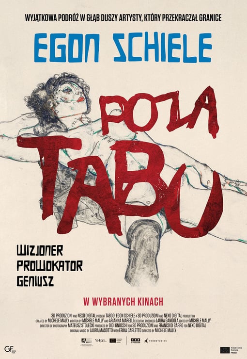 Plakat filmu Egon Schiele. Poza tabu