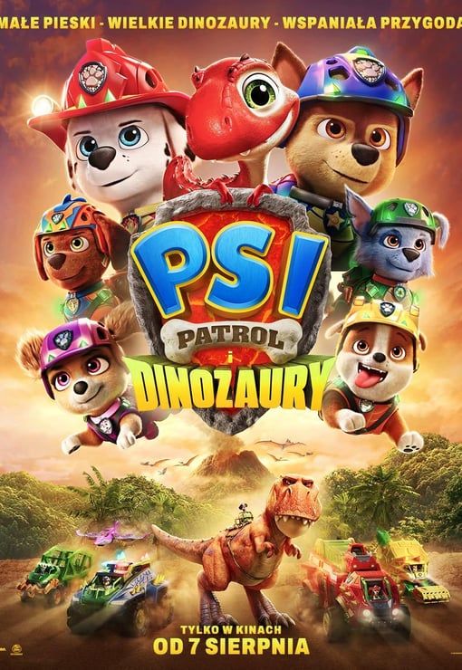 Plakat filmu Psi Patrol i dinozaury