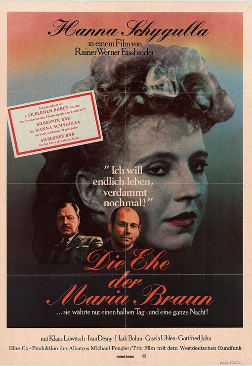 Plakat filmu Małżeństwo Marii Braun