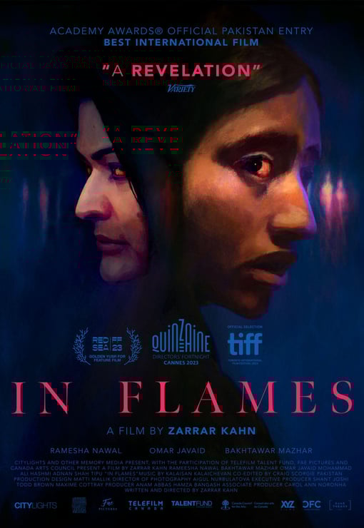 Plakat filmu W płomieniach