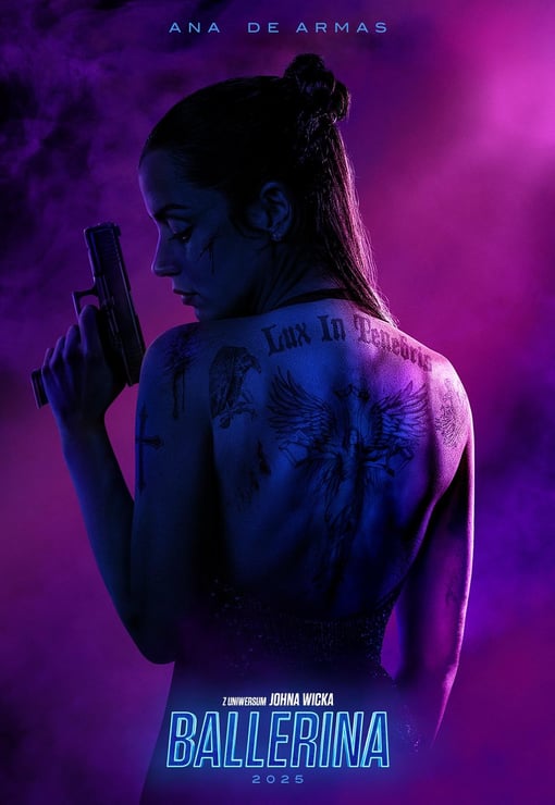Plakat filmu Ballerina. Z uniwersum Johna Wicka