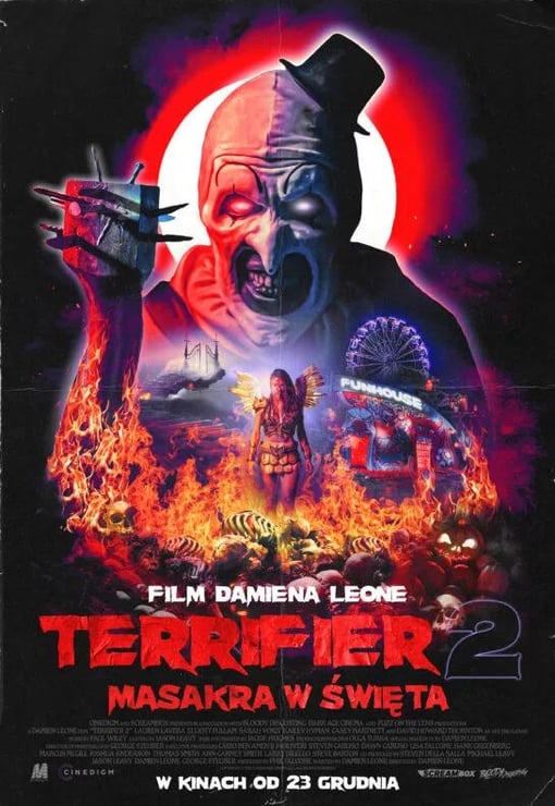 Plakat filmu Terrifier 2. Masakra w Święta