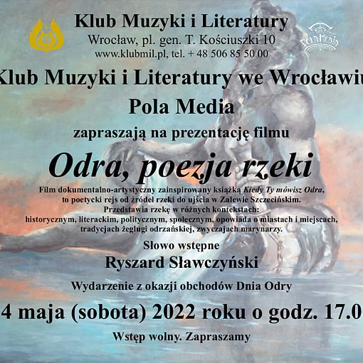 Plakat filmu Prezentacja filmu pt. „Odra, poezja rzeki”