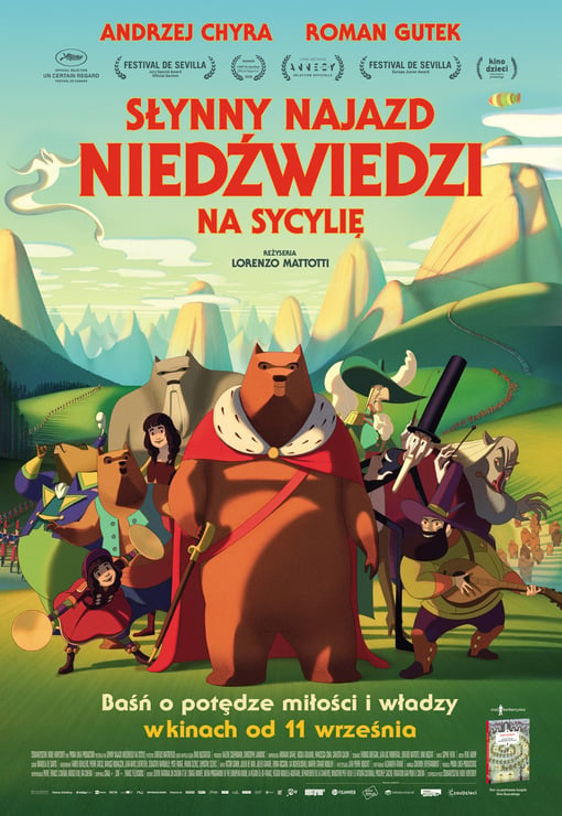 Plakat filmu Słynny najazd niedźwiedzi na Sycylię (dubbing)