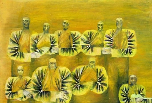 A. Szpakowska-Kujawska, z cyklu Ballady rodzinne, 1962, wl. artystki.jpg