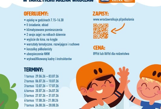 Wrocław Rolkuje: Letnia Półkolonia Rolkarska 2026 w Tarczyński Arena!