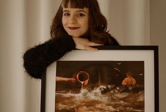 Fragmenty czucia - wernisaż poetyckich kolaży autorstwa Małgorzaty Gawlik w Gnieździe