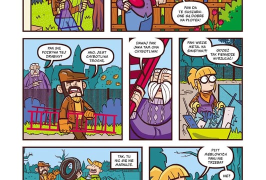 Plansza z komiksu -  fragment wystawy