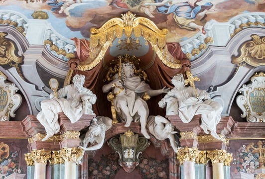 Aula Leopoldyńska, figura cesarza Leopolda I