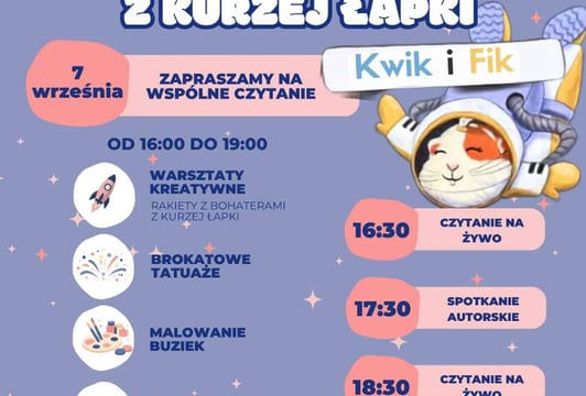 Kosmiczna zabawa z bohaterami z Kurzej Łapki w KOSMO - Spotkanie autorskie z Kasią Mikulską