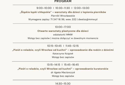 Program wydarzenia