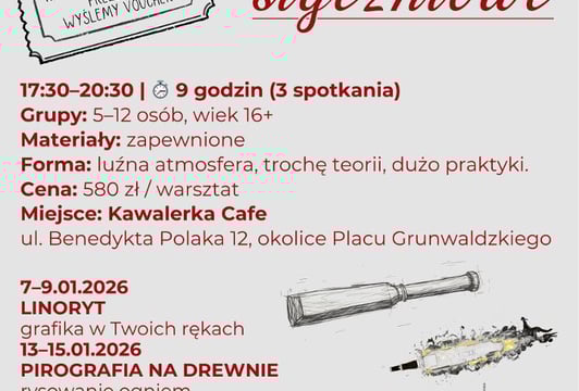 Zimowe warsztaty artystyczne w Kawalerka Cafe