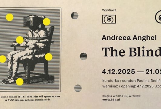 grafika wystawy „The Blind Man"