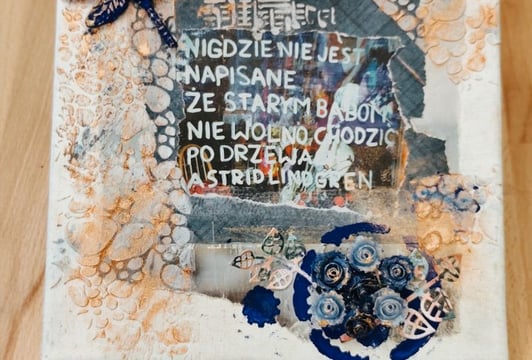 Energetyczne obrazy w technice mixed media
