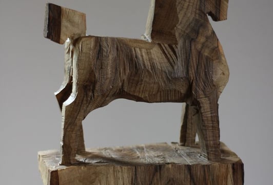 z cyklu Koniki beskidzkie - Konik bujany - 2023 - 38 x 29 x 14,5 cm, orzech