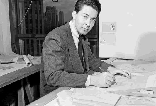 Maciej Nowicki podczas planowania siedziby głównej Organizacji Narodów Zjednoczonych w Nowym Jorku