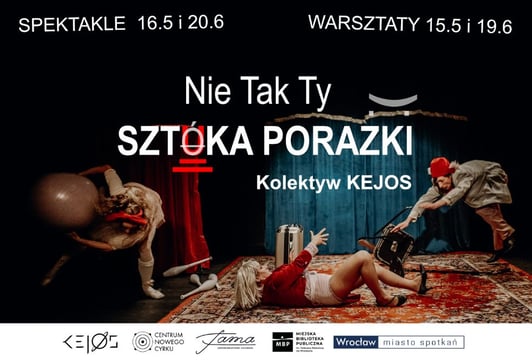Nie Tak Ty - sztuka porażki - spektakle, warsztaty, rozmowy. Na zdjęciu scena ze spektaklu