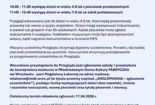 Regulamin/Zaproszenie