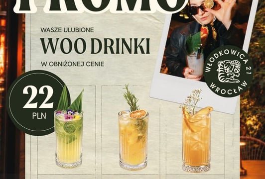 Bestsellerowe Woo drinki w promocyjnej cenie - tylko 22 PLN!