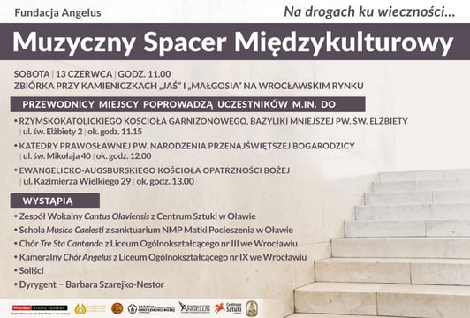 plakat Muzycznego Spaceru Miedzykulturowego
