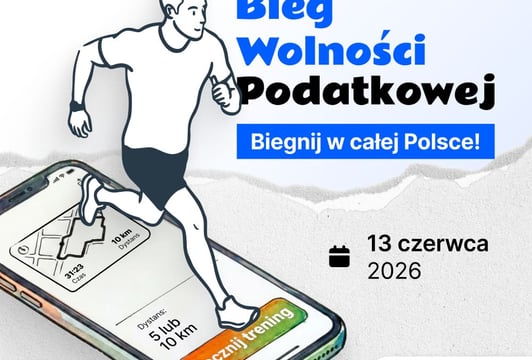 Grafika główna z Biegiem Wolności Podatkowej w wersji wirtualnej