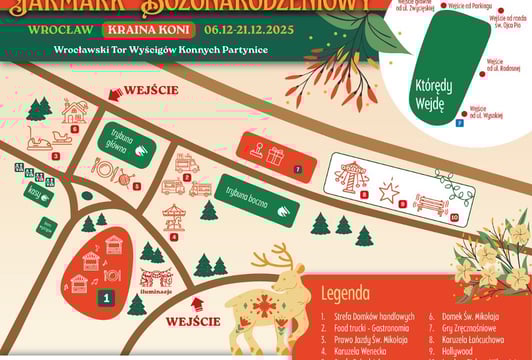 Jarmark Bożonarodzeniowy Kraina Koni, 6-21.12.2025 Wrocławski Tor Wyścigów Konnych