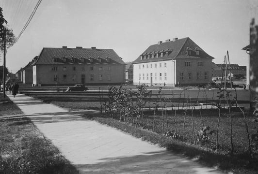 Gartenvorstadt Zichenau (późniejsze osiedle Bloki w Ciechanowie), lata 40. XX w., ze zbiorów prywatnych Wiesława Brodeckiego