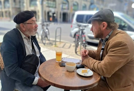 Marek Kosendiak i Shlomo Kovalski, wnuk Friedy Tworoger zd. Stein, siostry Edyty Stein