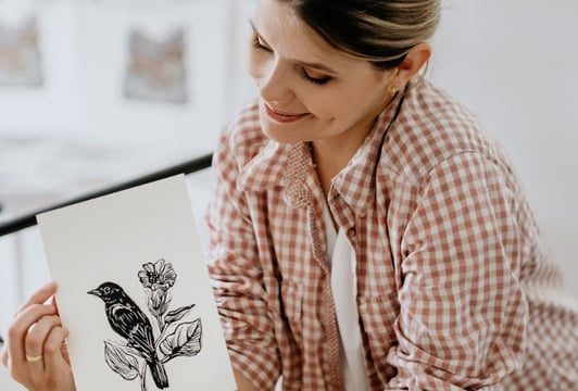 Sesja wizerunkowa - tworzenie linorytu