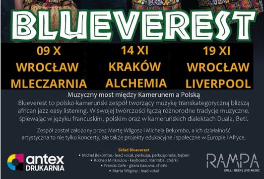 Afro Live! - Zatrzymać lato 9 października we Wrocławiu- BLUEVEREST Koncertowo