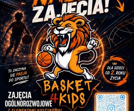 Bezpłatne zajęcia ogólnorozwojowe z elementami koszykówki dla dzieci 4-7 lat