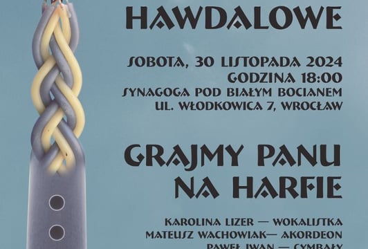 Afisz Koncetu Hawdalowego - Śpiewajmy Panu na harfie