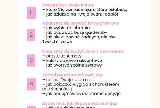 WARSZTATY STYLU Od poznania swoich kolorów do świadomego stylizowania siebie