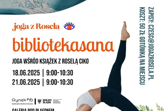 Bibliotekasana - joga i książki - cykl spotkań w Bibliotece