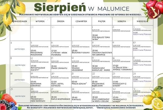 Kalendarz - sierpień