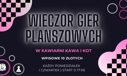 Wieczór gier planszowych w Kawie i kocie
