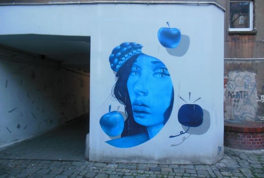 Kobiecy mural na Nadodrzu